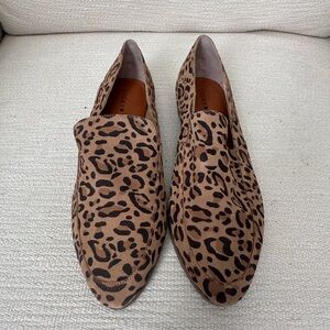 BNIB Lucky Brand Brogan Animal Print Leather Loafers